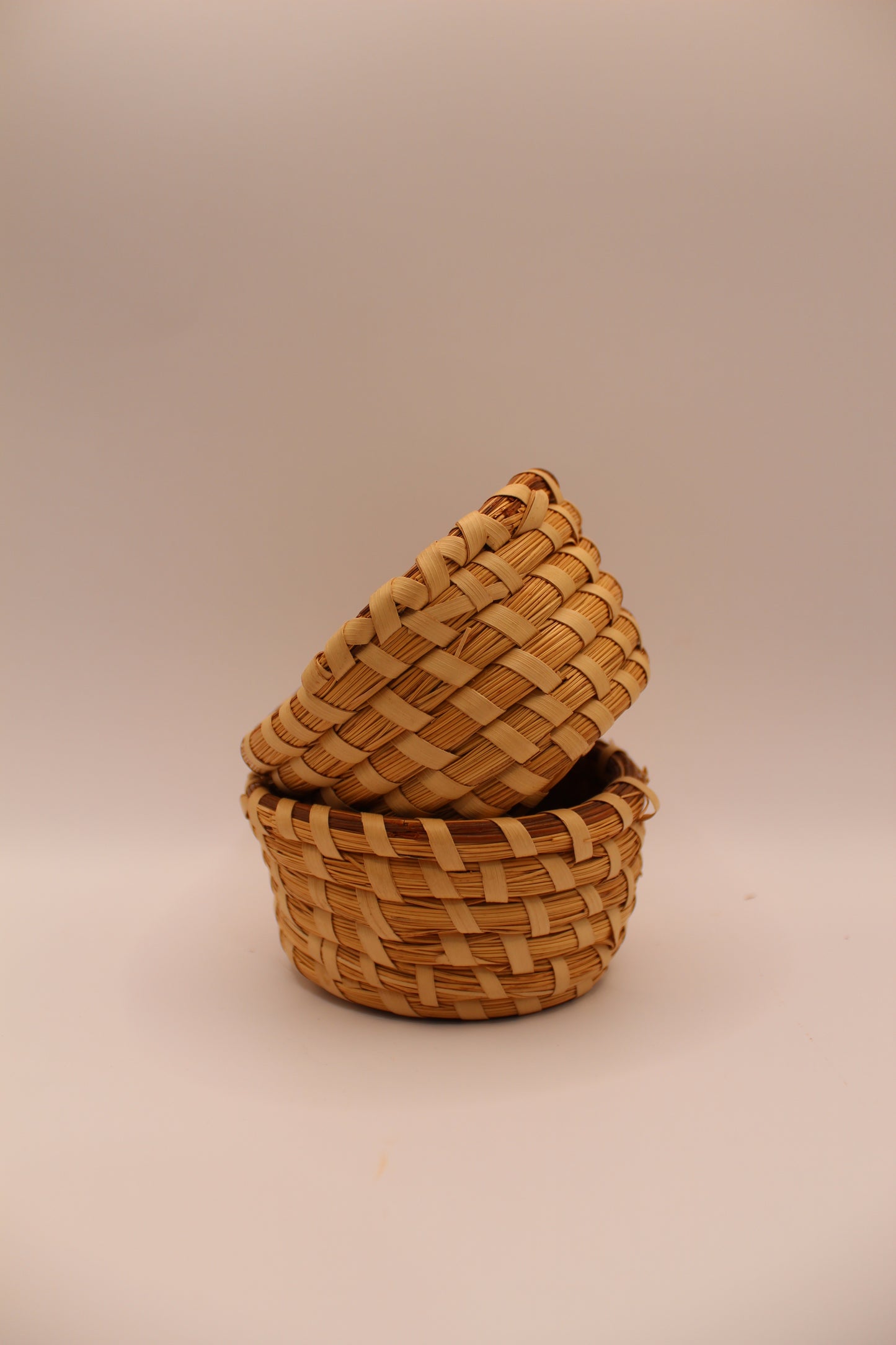 Mini Charleston Sweetgrass Woven Trinket Bowl Set of 2