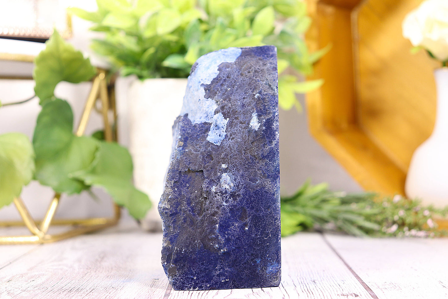 Blue Agate Bookends Pair - Gemstone Bookends