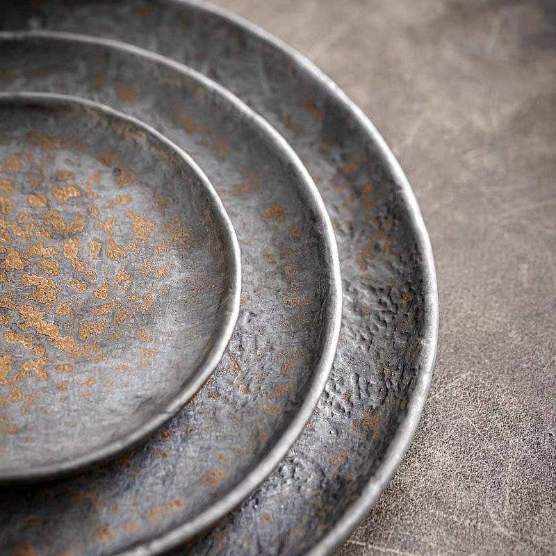 Gohobi Handmade Metallic Glaze Ceramic Plate: 11.8 cm