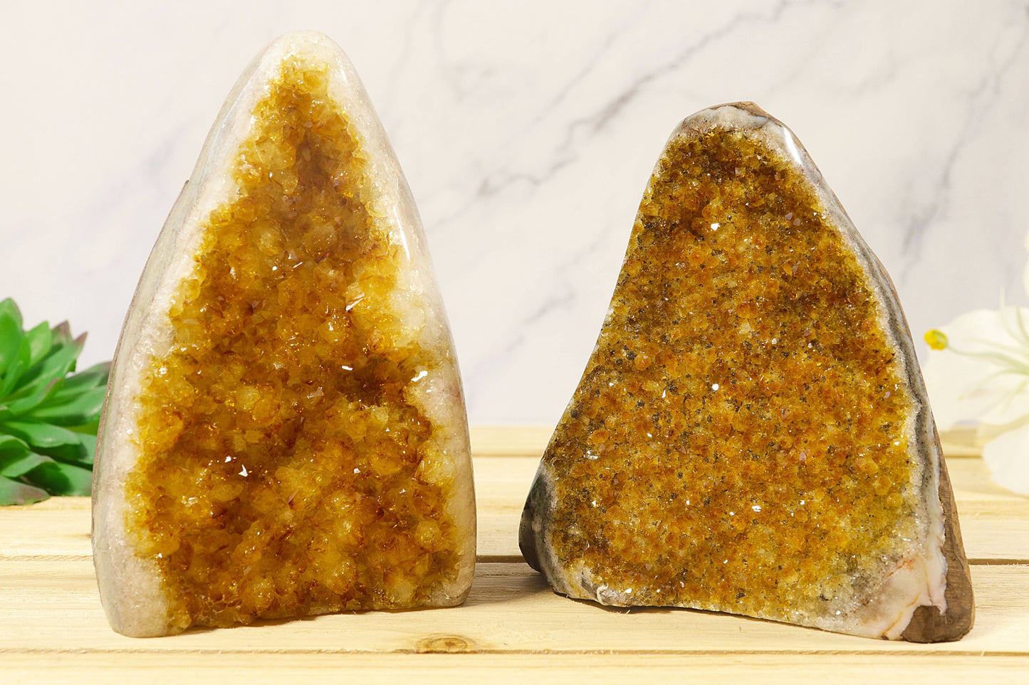 Polished Citrine Cluster Stand Up Xtra Quality Crystal Décor: Medium