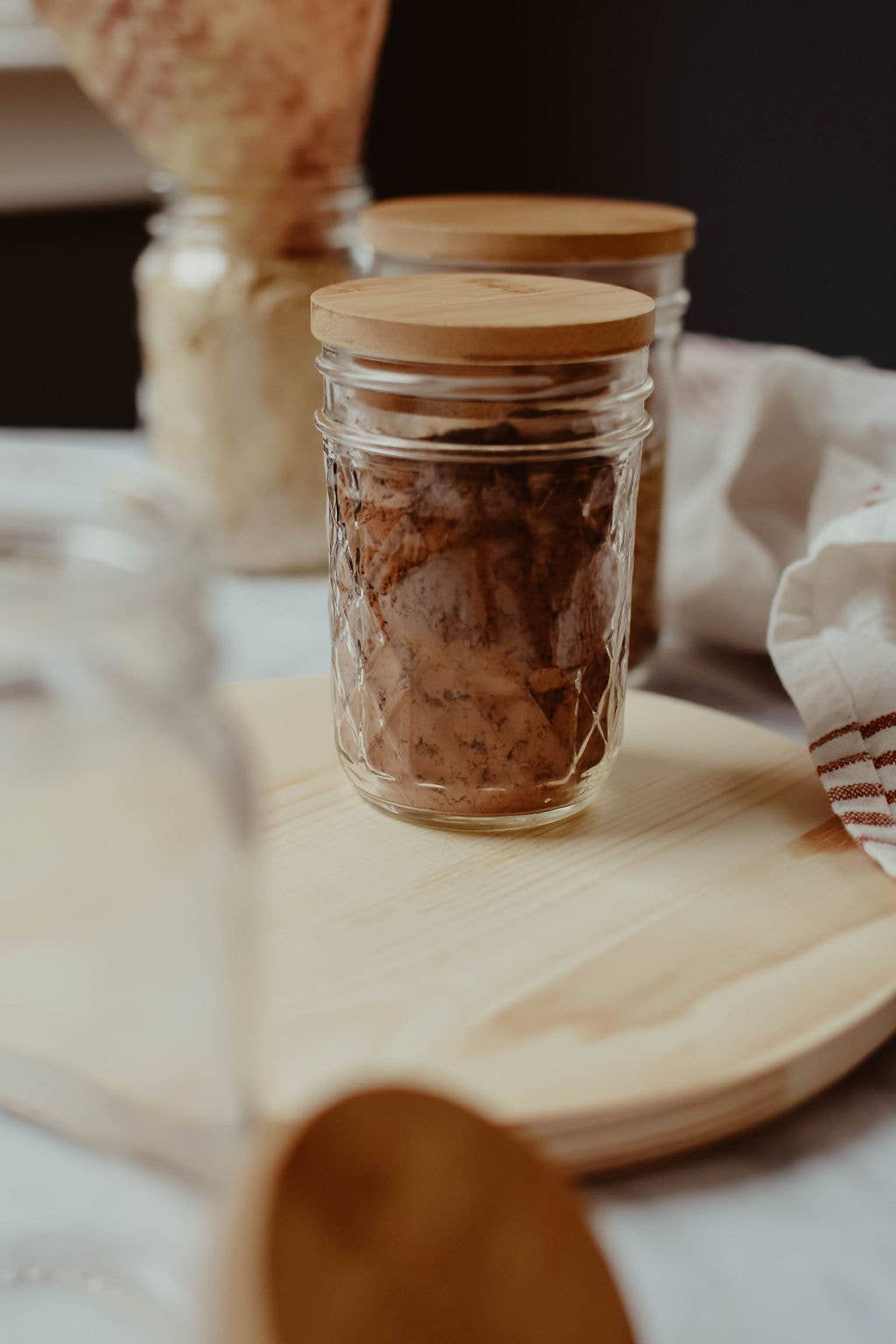 Bamboo Jar Lid Regular Mouth - ***Jars not included