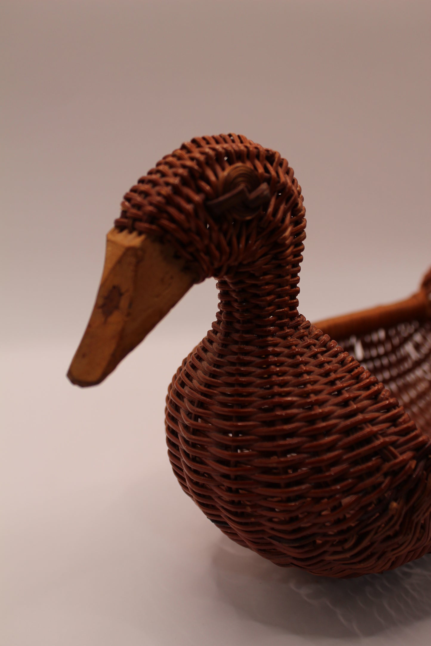 Rattan Wrapped Duck Shaped Potpourri Basket