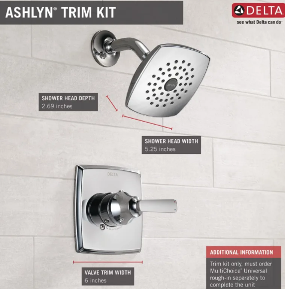 Delta Ashlyn Monitor Shower Fixtures - Valve NOT Included