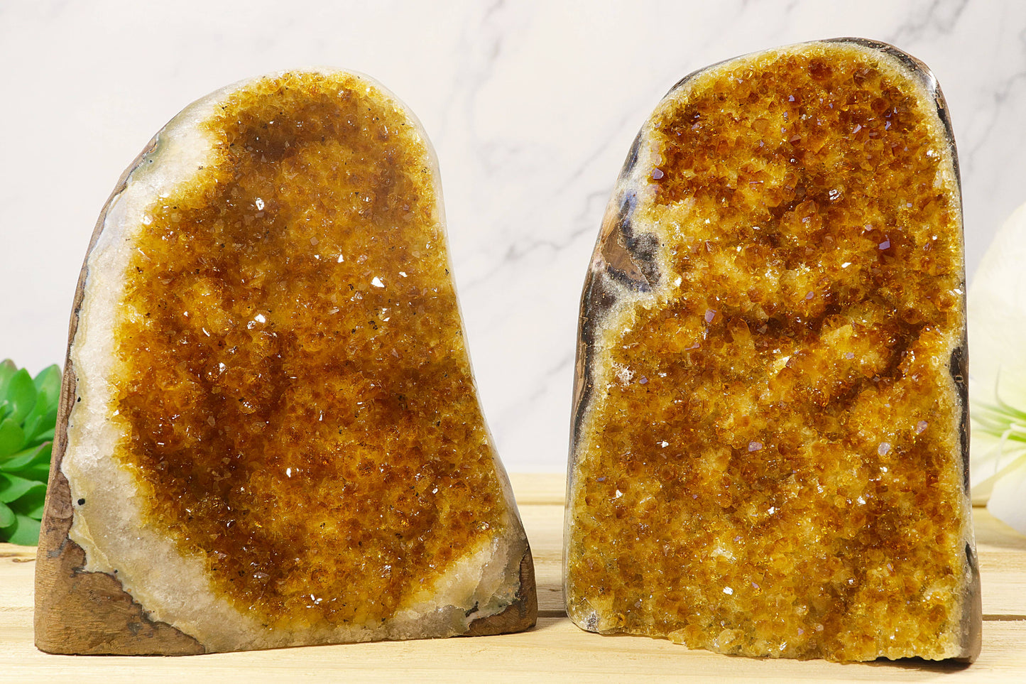 Polished Citrine Cluster Stand Up Xtra Quality Crystal Décor: Medium