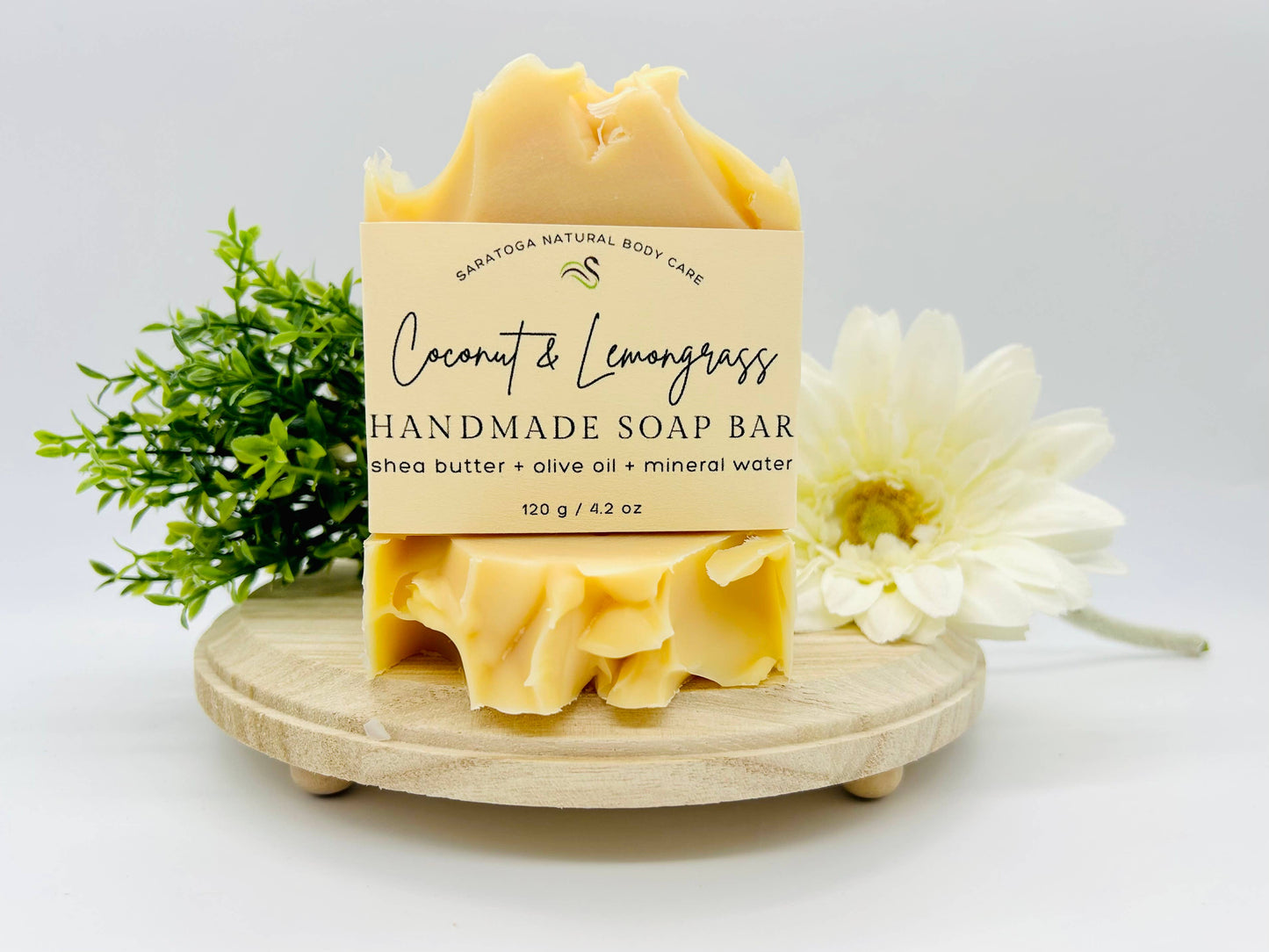 Coconut Lemongrass Handmade Soap Bar NATURAL VEGAN