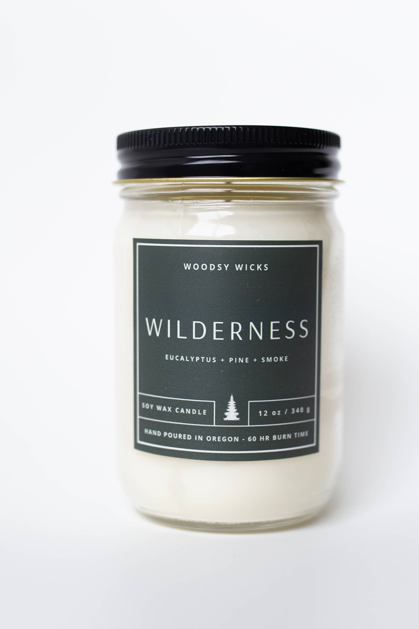 Wilderness Candle Soy Wax Candle - Non-Toxic -tree sent: Wood Wick / 4oz